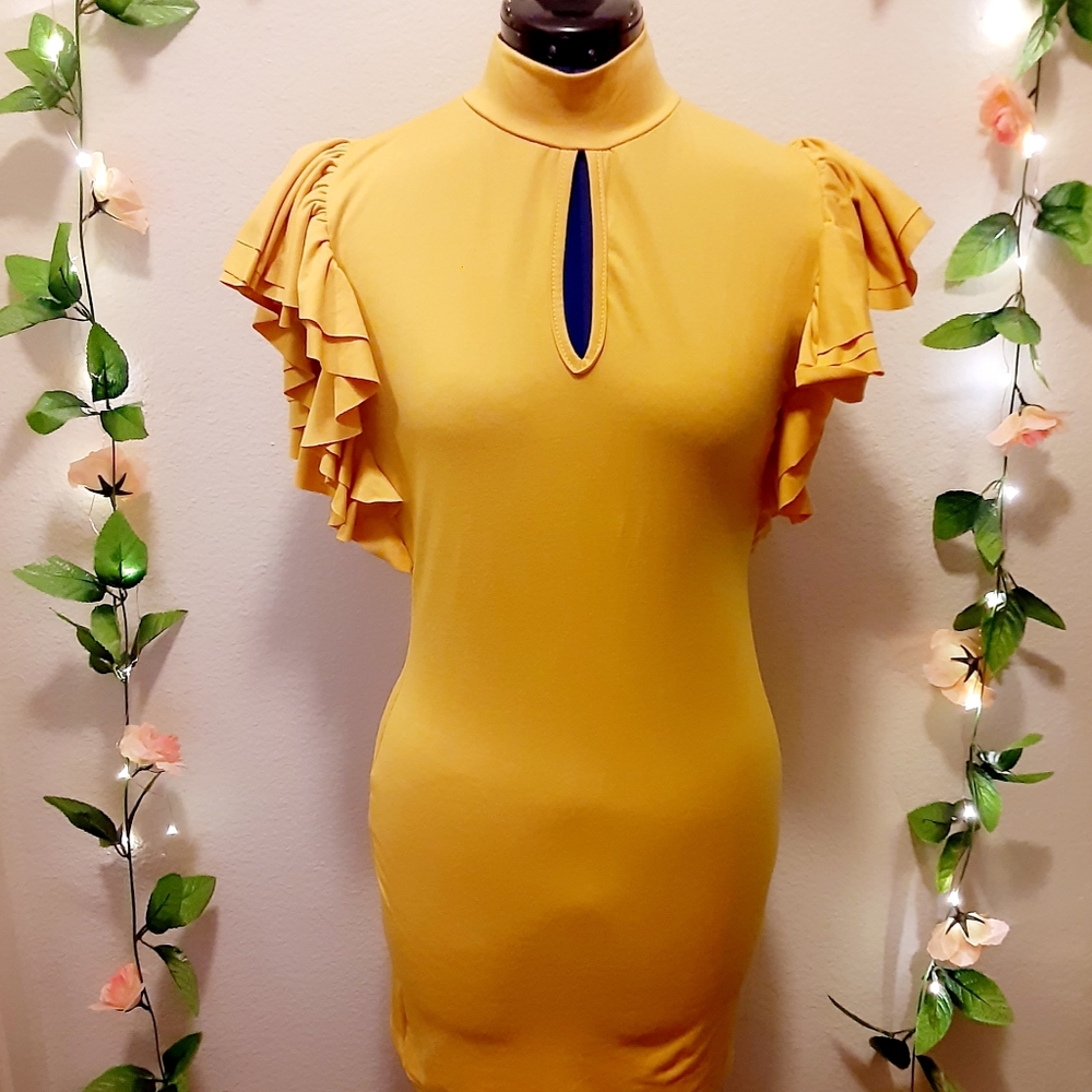 Mustard Yellow straight dress